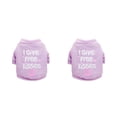 thumbnail image 4 of Greeniant Ropa Camisa Primavera Beso Carta Patrón Disfraces Collar Ropa Accesorios para perros pequeños Chihuahua Púrpura XS Púrpura XS 2piezas Greeniant CBP265336, 4 of 5