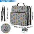 thumbnail image 2 of FORMRS Zipper Binder with Shoulder Strap 2-inch Ring 500 Sheet Capacity File Bag, Gray Cartoon Robot Pattern, 2 of 5