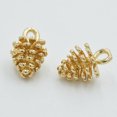 thumbnail image 4 of 100Pcs Pine Cone Pendant Golden Alloy for Diy Jewelry Making Necklace Component, 4 of 9