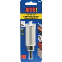 ARTU 1 In. Tungsten Carbide Grit Hole Saw with Arbor and Pilot Bit 02805