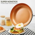 thumbnail image 2 of MICHELANGELO 10 Inch Frying Pan with Lid, Nonstick Copper Frying Pan with Titanium Ceramic Interior, Nonstick Frying Pans, Nonstick Skillet with Lid,10 Inch Copper Pans Nonstick, Induction Compatible, 2 of 8