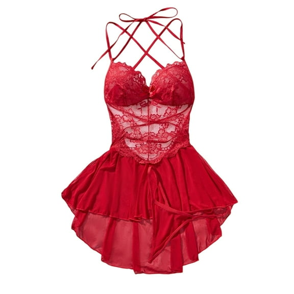 Elegant Lace Set for Women Stylish Boudoir Two-Piece Sleepwear Comfortable and All-Season for Leisure and Home Relaxation