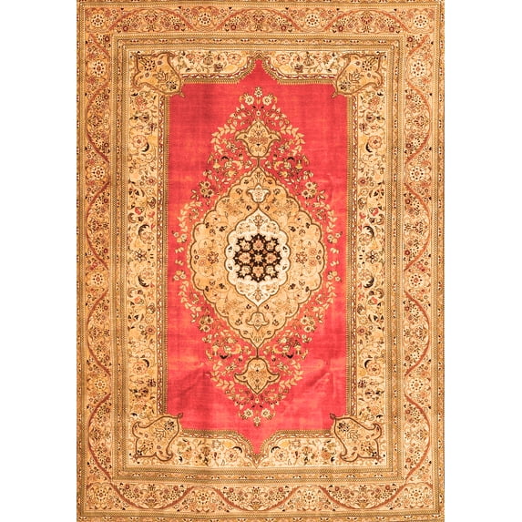 Ahgly Company Indoor Rectangle Persian Orange Traditional Area Rugs, 2' x 3'