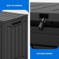 thumbnail image 3 of Dextrus Boîte de Pont en Résine Imperméable pour Extérieur 80 Gallons, Verrouillable, Noir, 3 of 9