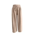 thumbnail image 5 of jiaxiM Women Pants Casual High Elastic Waisted Womens Palazzo Pants with Pockets Drawstring Y2k Womens Trousers Lounge Pants for Women Business Casual Outfits, 5 of 6