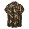 thumbnail image 3 of TIHLMK Hawaiian Shirt for Men Shirts Casual Blouse Mens Short Sleeve Button Down Shirts Brown, 3 of 8
