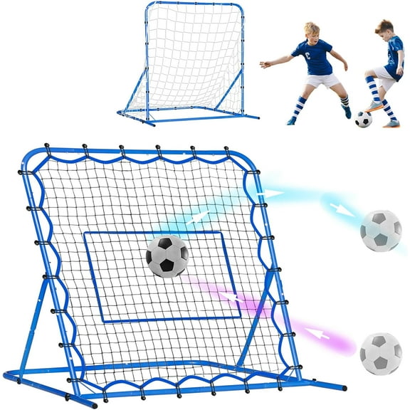 Dual-Mode Soccer Goal Net & Soccer Rebounder Net,Premium Durability for Intense Shooting Training,Quick-Switch Angle Soccer Training for Control,Passing Practice,Soccer Gifts for Kids Teen Adult