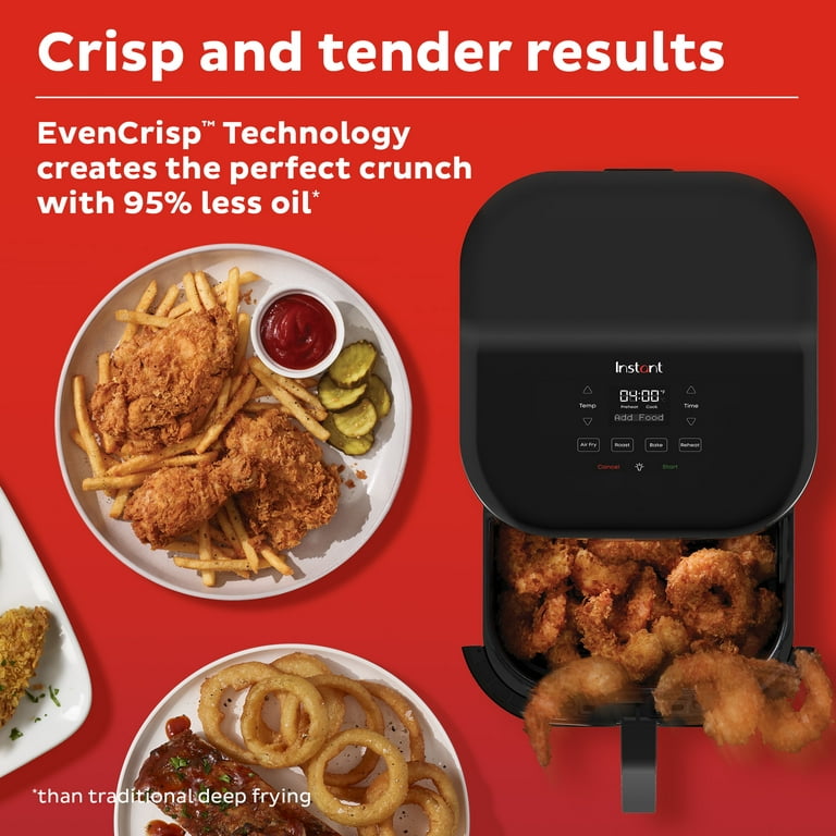 Instant Pot Vortex 5 Quart Single Basket 4-in-1 Air Fryer Oven with Clear  Cook Window 