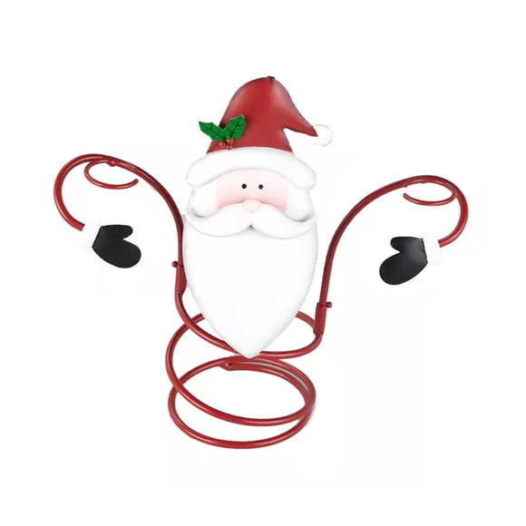 Advancent Construcción robusta de metal y soportes de copa de botella de vino con tema navideño como regalos funcionales Almacenamiento y organización del hogar sombrero rojo