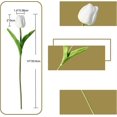 thumbnail image 2 of 20 tulipanes artificiales blancos de látex suave para decoración del hogar y la cocina., 2 of 5