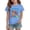 Light Blue, variant on Grblisyd First Day of School Shirt Girls Boys Letter Print Crew Neck Short Sleeve Tshirt Kids Back to School Graphic Tee Tops