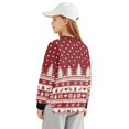 thumbnail image 2 of Xoenoiee Christmas Tree Reindeer Snowflake Heart Print Girls Oversized Sweatshirts Xmas Crewneck Side Slit Pullover Sweaters 2025 Fall Long Sleeve Tunic Tops Outfits, 7-8 Years, 2 of 7