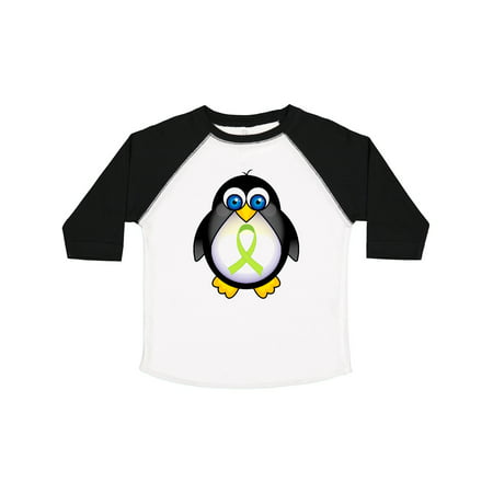 

Inktastic Lime Green Ribbon Awareness Penguin Gift Toddler Boy or Toddler Girl T-Shirt