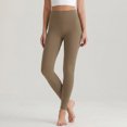 thumbnail image 5 of COMVALUE Buttery Soft Leggings for Women - High Waisted Tummy Control No See Through Workout Yoga Cycling Tights Pants Coffee XL, 5 of 9