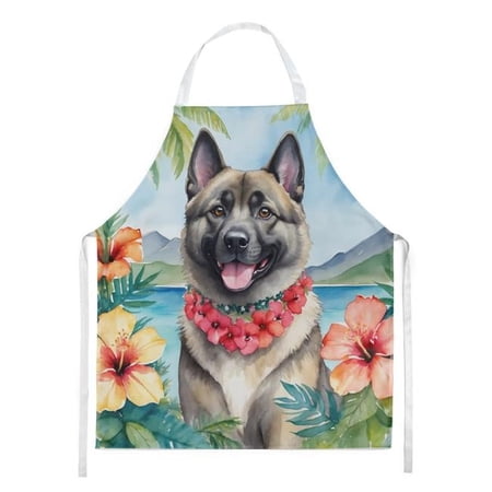 Norwegian Elkhound Luau Apron 27 in x 30 in