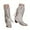 White, variant on UngA Womens Cowboy Boots Cowboy Boots For Women Western Cowgirl Boots with Chunky Heel Mid Calf Snip Toe Ideal for low insteps Brown,5.5