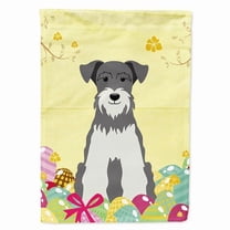 Carolines Treasures BB6054CHF Easter Eggs Miniature Schanuzer Salt & Pepper Flag Canvas House Size
