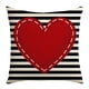 thumbnail image 2 of Funda de almohada de lino con estampado de corazones y letras | Funda de cojín decorativa para sofá o cama | Funda de almohada cuadrada de 45x45 cm, 2 of 6