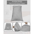 thumbnail image 7 of Black Striped Body Pillow Covers, Black White Stripes Farmhouse Soft Bed Throw Pillowcases Breathable Cooling Long Lumbar Body Pillow Sham Cover for Bed Sofa 20''x54'', 7 of 7