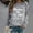 Gray, variant on OKBOP Long Sleeve Crop Tops,Casual Long Sleeve Printing O-Neck Shirt Pullover Satin Blouses for Women Pirate Shirt
