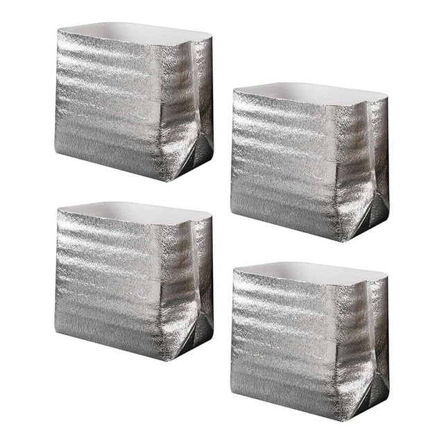 GROWTH TANK 4 Pcs Conteneurs d'Expédition Isolés Doublures de Boîte Thermique Étanches Réutilisables Pliables pour Garder les Aliments Frais pour Sacs de Courses 45x34x43cm