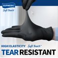 thumbnail image 2 of Guantes de nitrilo Supmedic, serie SKF, 3.5 mil, negros, medianos, 1000 unidades, 2 of 9