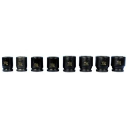 

K Tool International KTI-34100 8 Piece 0.75 in. Drive 6 Point Standard Impact Socket Set