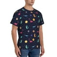 thumbnail image 2 of Bixox Men's Space Dinosaur Printed Short Sleeve Skinny Athletic T-Shirt, 2 of 6