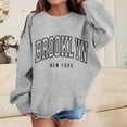 thumbnail image 2 of FAOWME Girls Graphic Prints Sweatshirt Crewneck Long Sleeve Cute Drop Shoulder Pullover Tops Grey 5-6 Years, 2 of 6