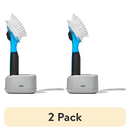 (2 pack) OXO Softworks Soap Dispensing Dish Brush Storage Set