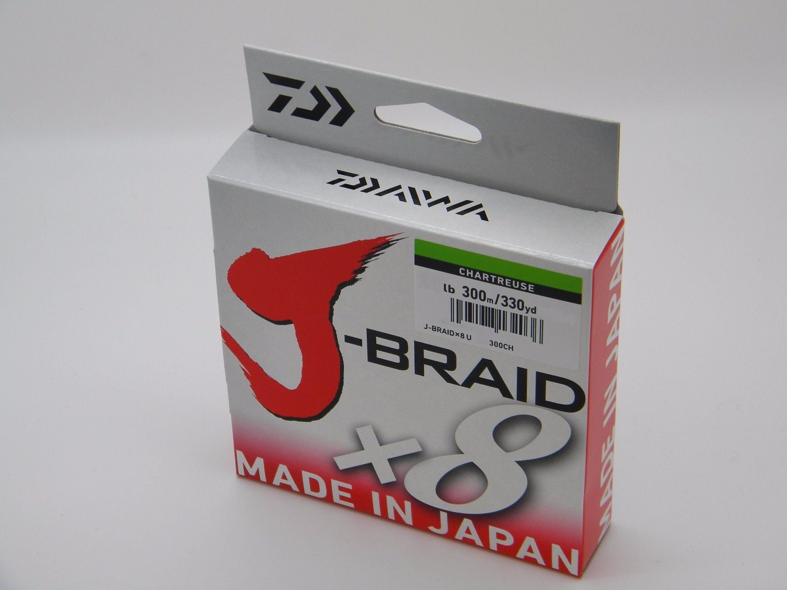 Daiwa J-Braid 8 Compartment Plaited Cord Chartreuse 0,13 mm 8,0 KG 