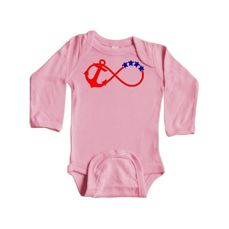 

Inktastic Red Anchor Infinity Turtles Gift Baby Boy or Baby Girl Long Sleeve Bodysuit