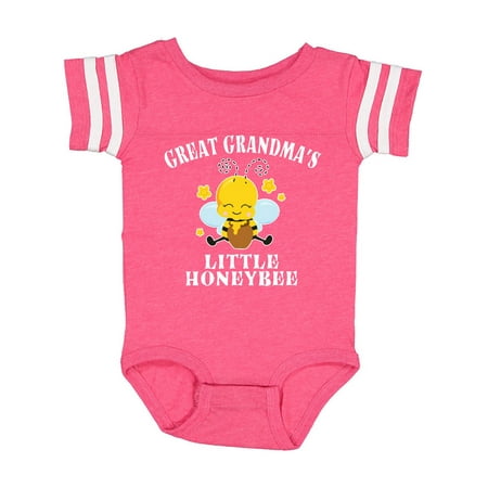 

Inktastic Cute Bee Great Grandma s Little Honeybee with Stars Gift Baby Boy or Baby Girl Bodysuit