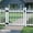 Nantucket Gate, variant on 4ft H x 4ft W (1 Gate) No Dig WamBam Nantucket Gate Kit, White Vinyl Picket Yard Fence Gate with Hardware Included for Nantucket Fence Kit, Durable Outdoor Gate for Yard or Garden, BL19102