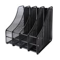 thumbnail image 1 of VIZ-PRO Desktop Organizer-Mesh File Magazine Holder, 4 Compartments, Black, 1 of 4