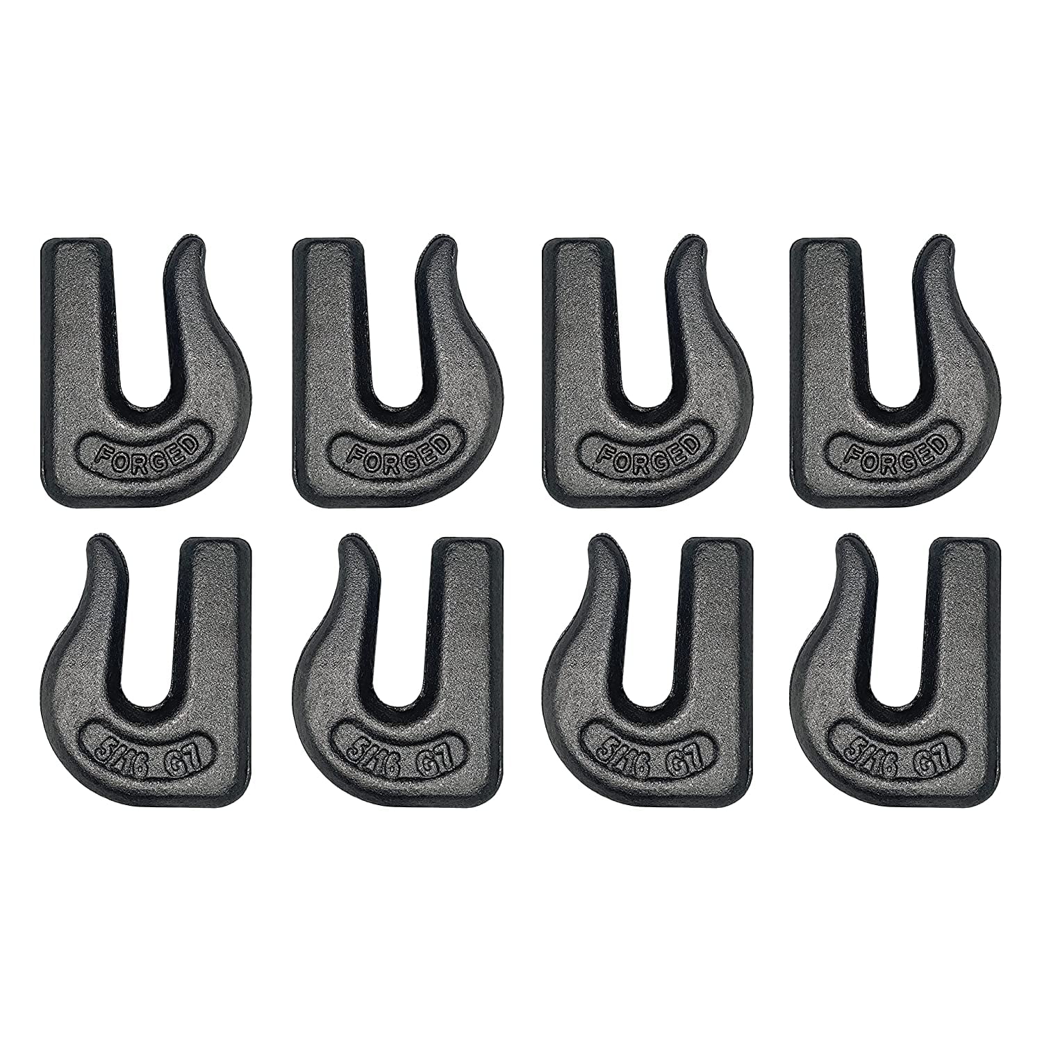 8 Pack Heavy Duty 5/16" Weld On Grab Hook, Grade 70 Clevis Chain Hook