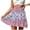 Pink, variant on Cavosen Plus Size Skirt Elastic Waist Mini Skirts A Line Floral Short Skirts Elegant Cute Workout Club Skirt