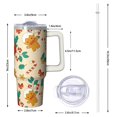 thumbnail image 2 of 30oz Xmas Cup with Handle and Straw, Snowman Stainless Steel Insulated Tumbler Holiday Gift, 2 of 5