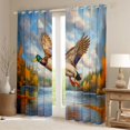 thumbnail image 2 of jejeloiu Farmhouse Mallard Duck Blackout Curtains Set of 2 (52x84 Each),Country Farmhouse Lodge Window Curtains For Teens, 2 of 6