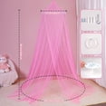 thumbnail image 6 of CAILDANL Bed Canopy for Girls Room Bed Canopy Curtains with Led Lights Mosquito Net DIY Princess Room Décor with Stars Butterflies for Kids Bedroom, Hot Pink, 6 of 6
