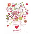 thumbnail image 2 of Zaman, Farida 15x18 White Modern Wood Framed Museum Art Print Titled - Valentines Flowers I, 2 of 4
