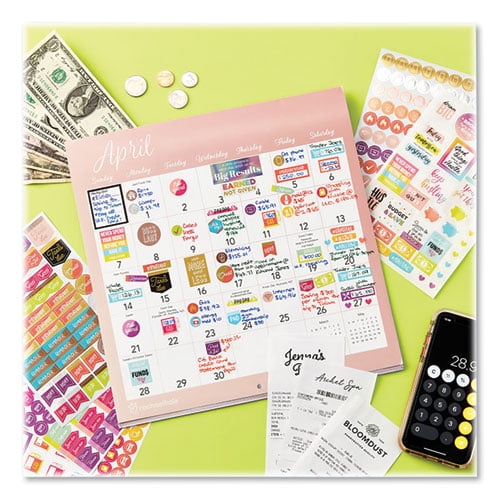 Budgeting Planner Stickers, Budget Theme, Assorted Colors, 1,224/Pack | Bundle of 5 Packs