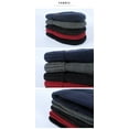 thumbnail image 3 of 2022 Autumn And Winter New Hat Warm Knit Plus Velvet Padded With Standard Solid Color Stripes Outdoor Travel Ear Protection Hat Navy Blue, 3 of 5