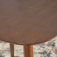 thumbnail image 3 of 35.75" Walnut Brown Solid Contemporary Handcrafted Square Dining Table, 3 of 5