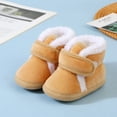 thumbnail image 5 of Ketyyh-chn99 Baby Booties Kids Shoes Baby Boy Girl Soft Fleece Booties Stay On Slippers Socks Shoe Non Skid Toddler First Walkers Khaki,5, 5 of 5