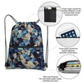 thumbnail image 3 of Zufioo Abstract Blue Squares Drawstring Backpack Sport Gym Sackpack for Women Men, 3 of 6
