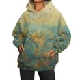 thumbnail image 1 of Mode Quotidienne Polyvalente Décontractée Sweat-Shirts Manches Longues Gradient Top Sweat-Shirts Bleu L, 1 of 5