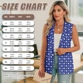 thumbnail image 7 of Uorisanigo White Polka Dots Women's Suit Vest with Pockets Open Front Blazer Vest for Women Size S Lightweight Button Down Sleeveless Waistcoat Vests Elegant, 7 of 7