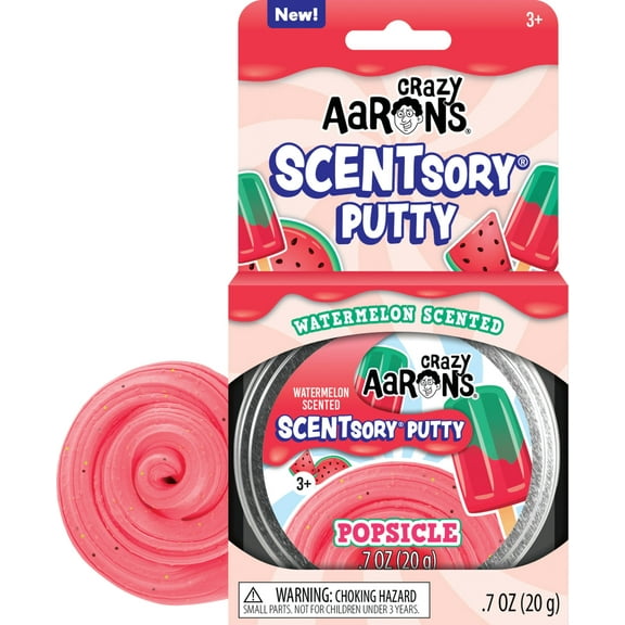 Crazy Aaron's Scentsory Watermelon Popsicle - 2.75" Thinking Putty Tin