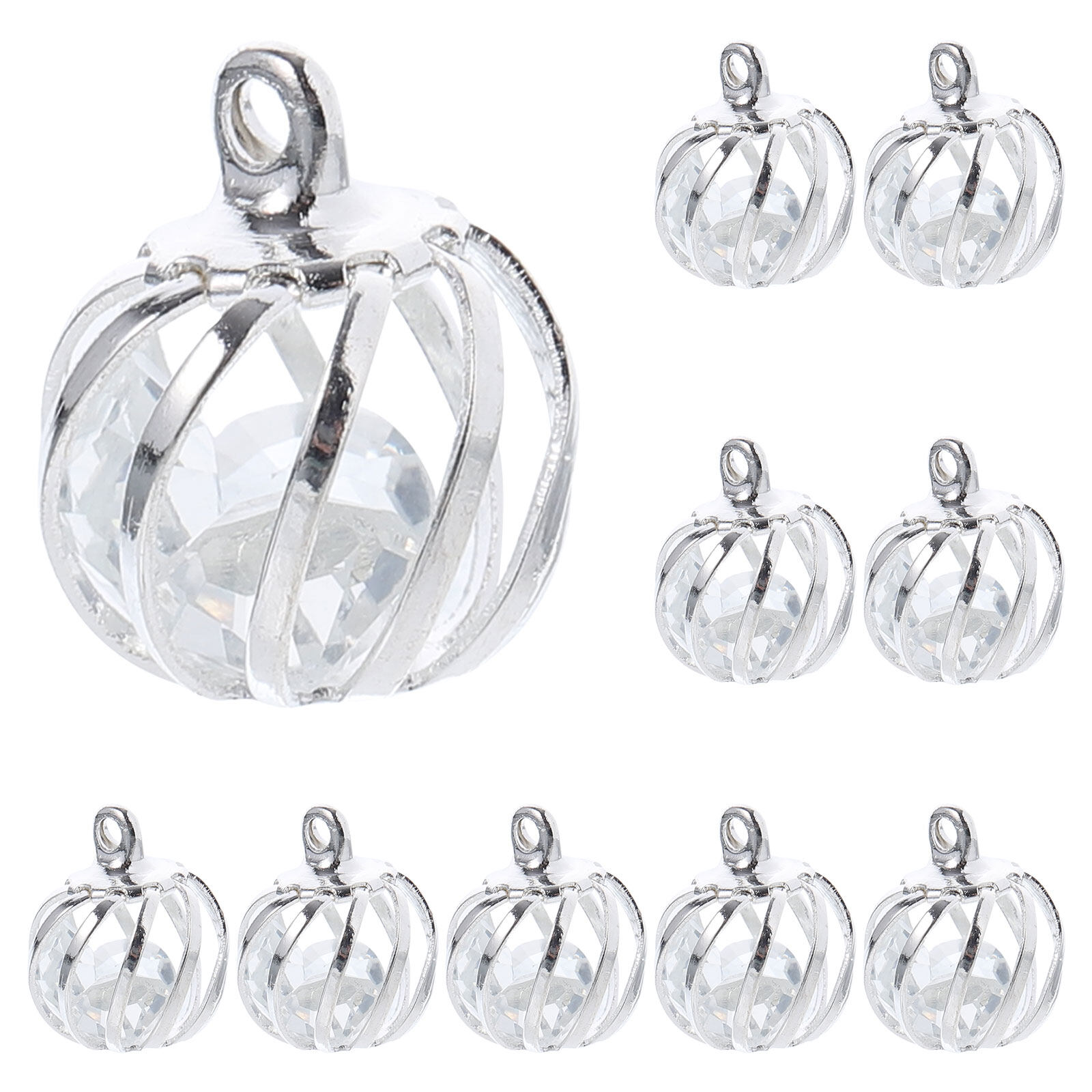 10pcs Jewelry Making Charms Bead Cages Charms Metal Pendant Alloy